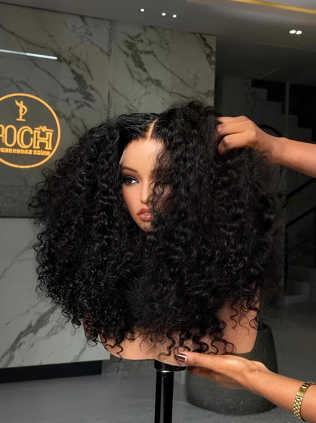 SZC 250 300 Density Copper Auburn Brown Deep Curly Bob 13x4 Lace Front Human Hair Wig
