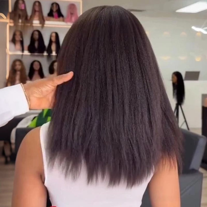 SZC 250 300 Density Seamless Melt Wispy 4C Hair Edges Bone Straight 13x4 Lace Front Human Hair Wigs
