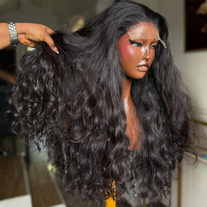 SZC 300 400 Density Thick Full Loose Deep Wave Spiral Curly 13x4 Lace Front Human Hair Wig
