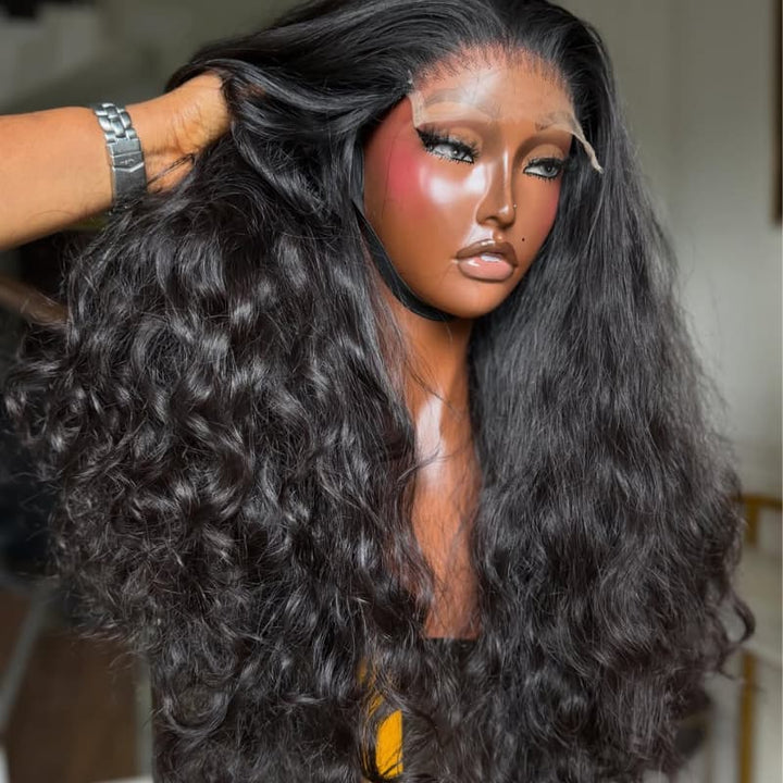 SZC 300 400 Density Thick Full Loose Deep Wave Spiral Curly 13x4 Lace Front Human Hair Wig
