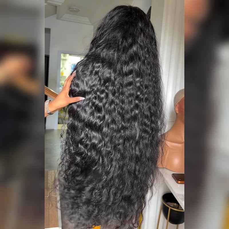 SZC 300 400 Density Water Wave 13x4 Lace Front Virgin Human Hair Wig