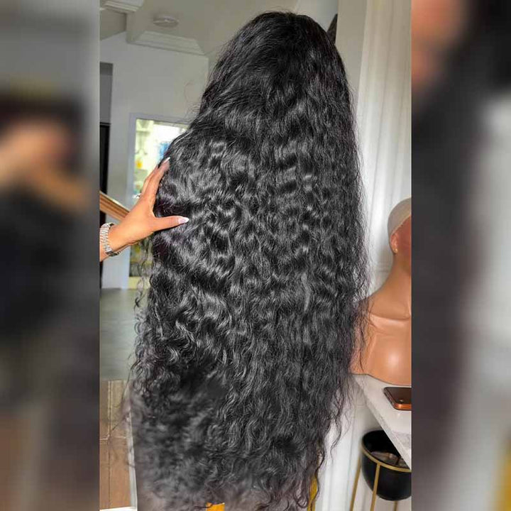 SZC 300 400 Density Water Wave 13x4 Lace Front Virgin Human Hair Wig