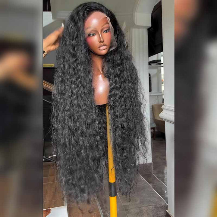 SZC 300 400 Density Water Wave 13x4 Lace Front Virgin Human Hair Wig
