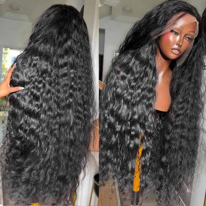 SZC 300 400 Density Water Wave 13x4 Lace Front Virgin Human Hair Wig