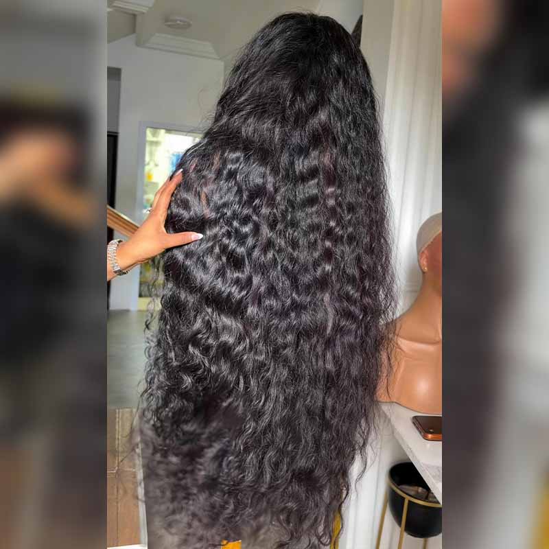 SZC 300 400 Density Water Wave 13x4 Lace Front Virgin Human Hair Wig