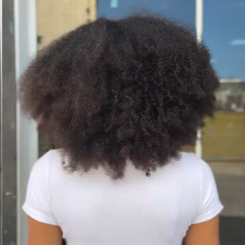 SZC Short Afro Kinky Straight Bob 13x4 Lace Frontal Human Hair Wigs