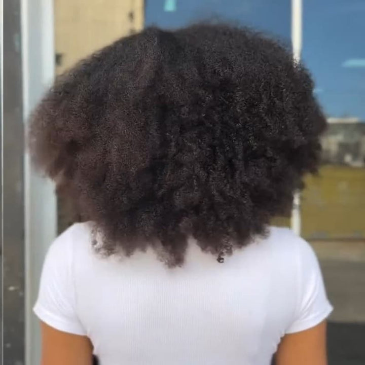 SZC Short Afro Kinky Straight Bob 13x4 Lace Frontal Human Hair Wigs