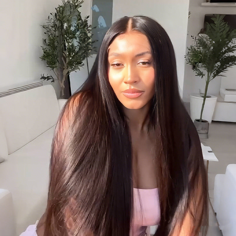 SZC Airy Breathable Full Lace Frontal Free Part Natural Scalp Human Hair Wigs