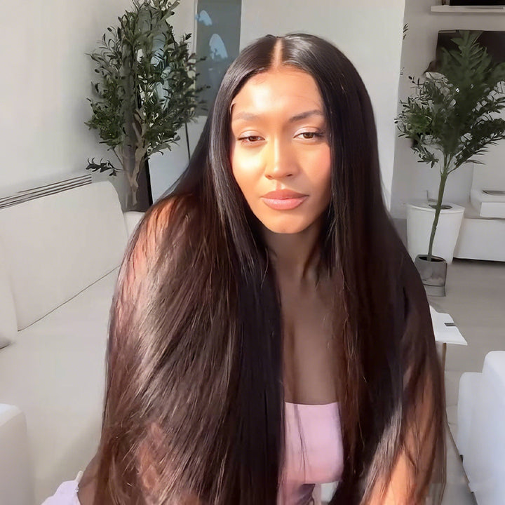 SZC Airy Breathable Full Lace Frontal Free Part Natural Scalp Human Hair Wigs