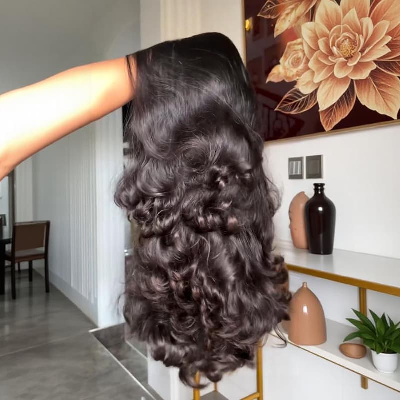 SZC Body Wave Loose Curls 250 300 Density 13x4 Lace Front Human Hair Wigs