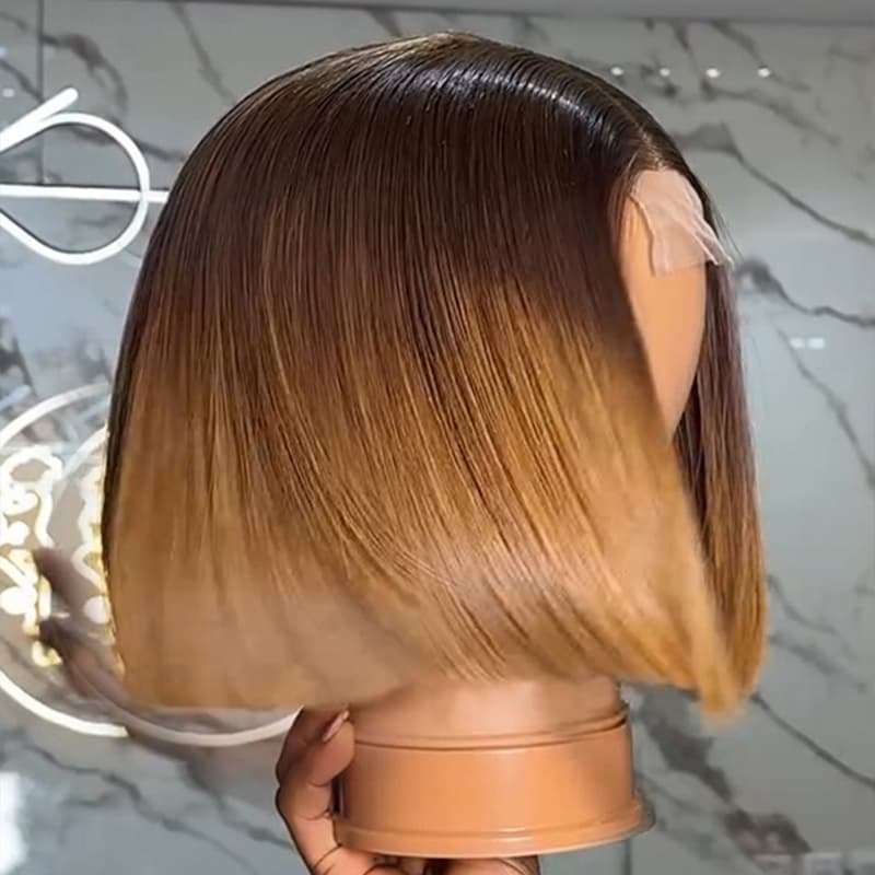 SZC Chic Short Brown Pixie Cut Bob Wigs Mature Women Easy-to-style Straight Hair