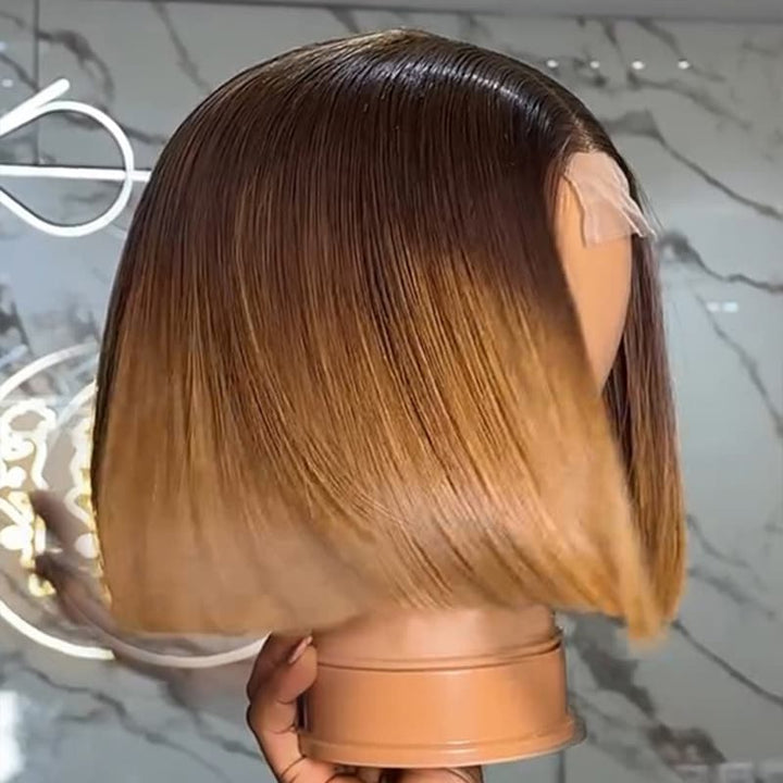 SZC Chic Short Brown Pixie Cut Bob Wigs Mature Women Easy-to-style Straight Hair