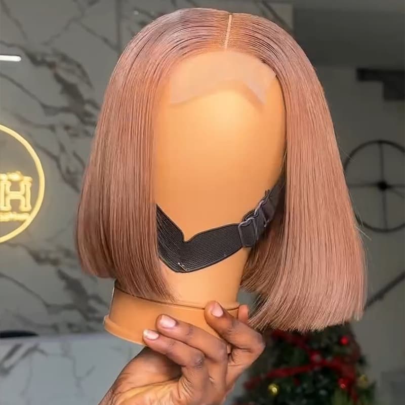 SZC Chic Short Brown Pixie Cut Bob Wigs Mature Women Easy-to-style Straight Hair