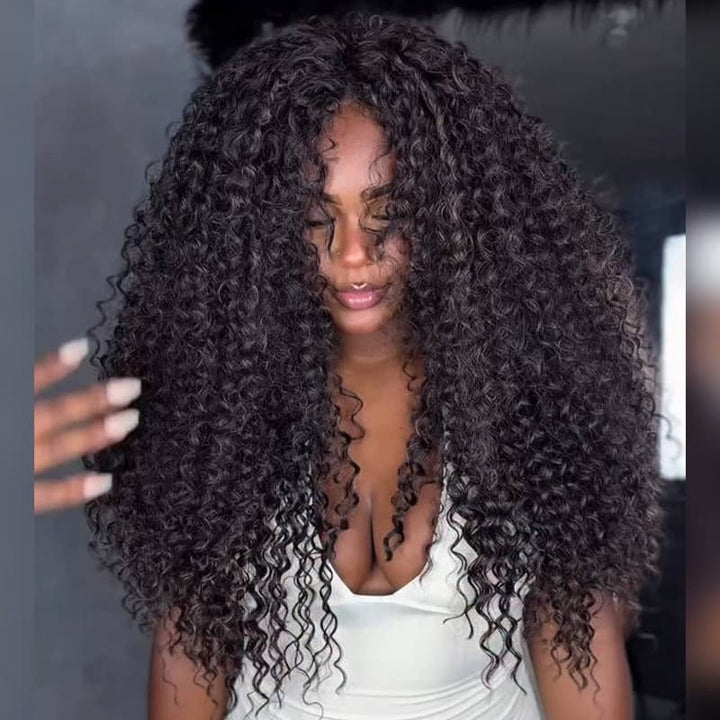SZC Coily Kinky Curly 250 300 Density 13x4 Lace Front Human Hair Wigs