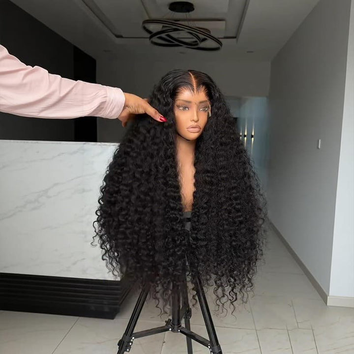 SZC Copper Auburn Orange Brown Deep Curly 250 300 Density 13x4 Lace Front Human Hair Wig