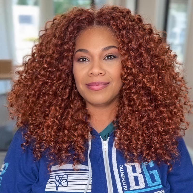 Copper Reddish Brown Red Springy Coils Tight Curly Short Bob Hair Wigs ...