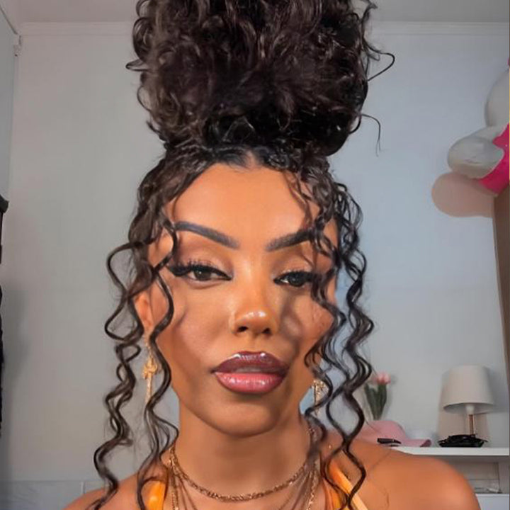 SZC Full Lace Straight Body Deep Wave Burmese Curly Human Hair Wig