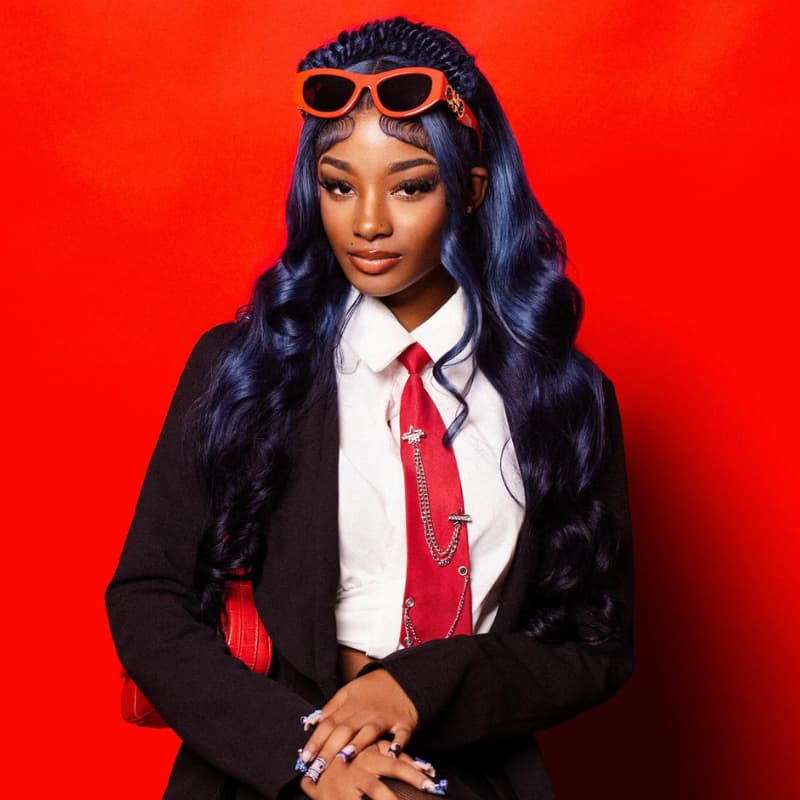SZC Dark Blue Student Affordable Back to School Graduation College Girl 13x4 Lace Front Human Hair Wigs