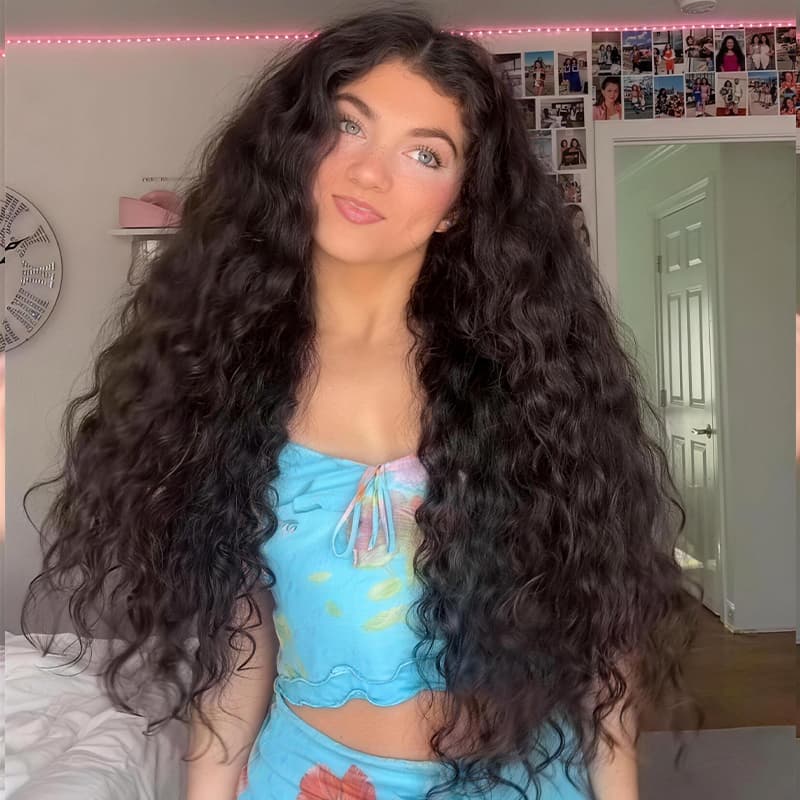 SZC Deep Curly 250 300 Density 13x4 Lace Front Virgin Human Hair Wigs
