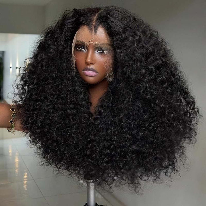 SZC Deep Water Wave Shoulder Length Bob 13x4 Lace Front Human Hair Wigs