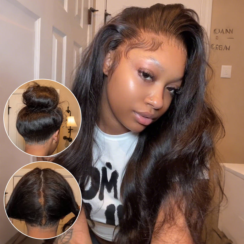 SZC Full Lace Frontal Free Part Anywhere Breathable Natural Scalp Human Hair Wigs