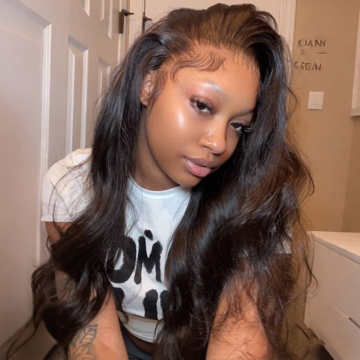 SZC Full Lace Frontal Free Part Anywhere Breathable Natural Scalp Human Hair Wigs