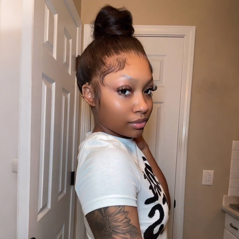 SZC Full Lace Frontal Free Part Anywhere Breathable Natural Scalp Human Hair Wigs