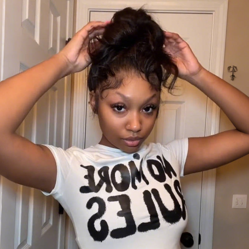 SZC Full Lace Frontal Free Part Anywhere Breathable Natural Scalp Human Hair Wigs