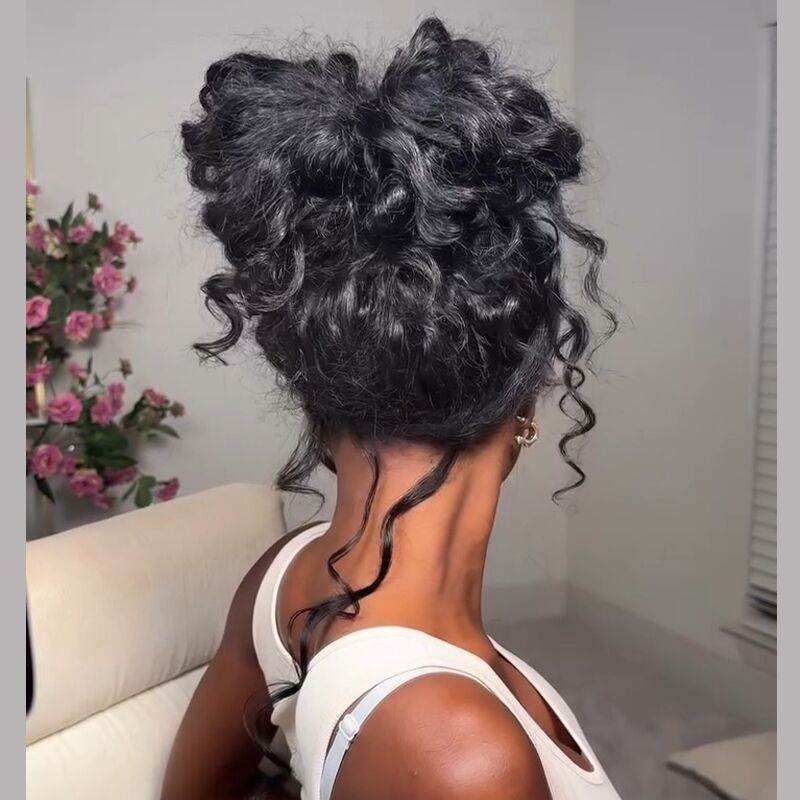 SZC Full Lace Ventilated Breathable Updo-Friendly Loose Deep Wave Human Hair Wigs