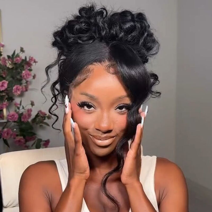 SZC Full Lace Ventilated Breathable Updo-Friendly Loose Deep Wave Human Hair Wigs