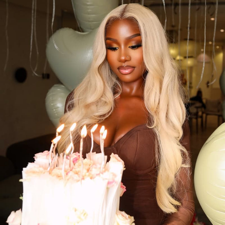 SZC Glam Birthday 613 Blonde 13x4 Lace Front Virgin Human Hair Wigs