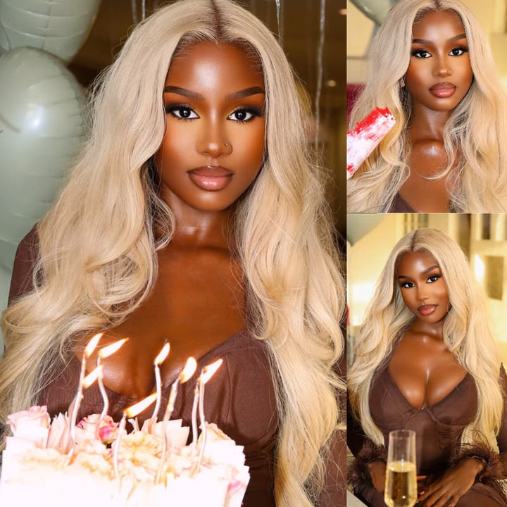 SZC Glam Birthday 613 Blonde 13x4 Lace Front Virgin Human Hair Wigs