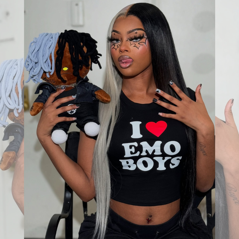 SZC Halloween Cosplay Half Gray Half Black 13x4 Lace Front Virgin Human Hair Wigs