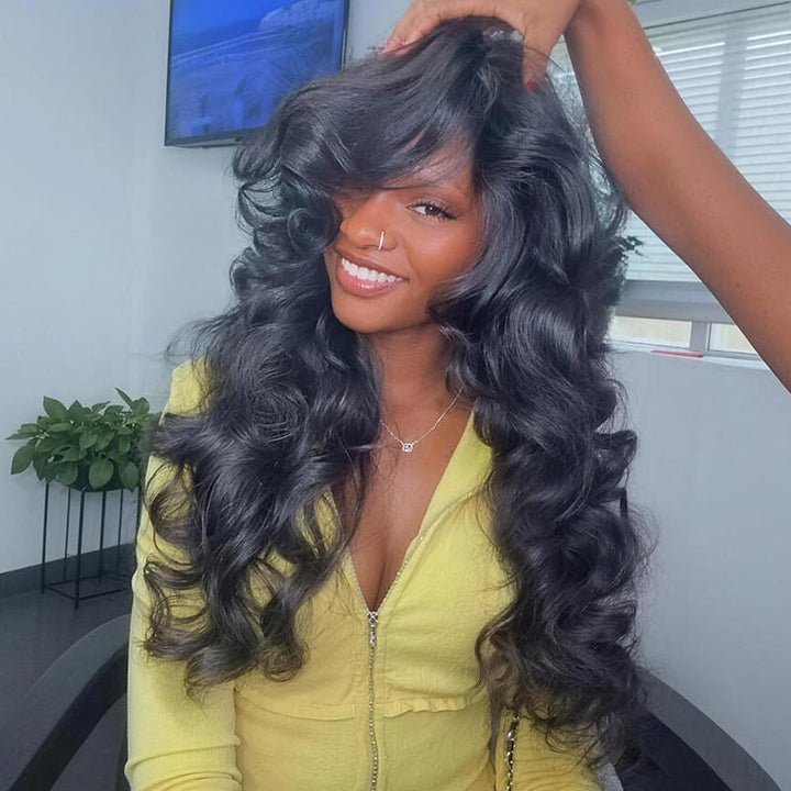 SZC Loose Body Wave 250 300 Density 13x4 Lace Front Virgin Human Hair Wigs