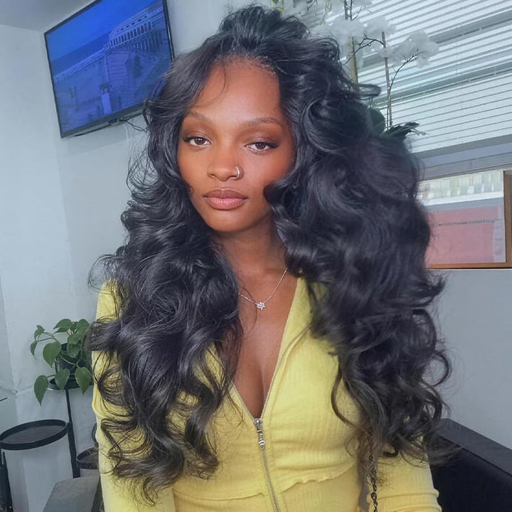 SZC Loose Body Wave 250 300 Density 13x4 Lace Front Virgin Human Hair Wigs