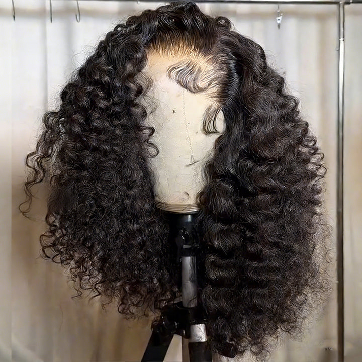 SZC Natural Bouncy Tight Loose Deep Curls Short Bob 13x4 Lace Front Human Hair Wigs