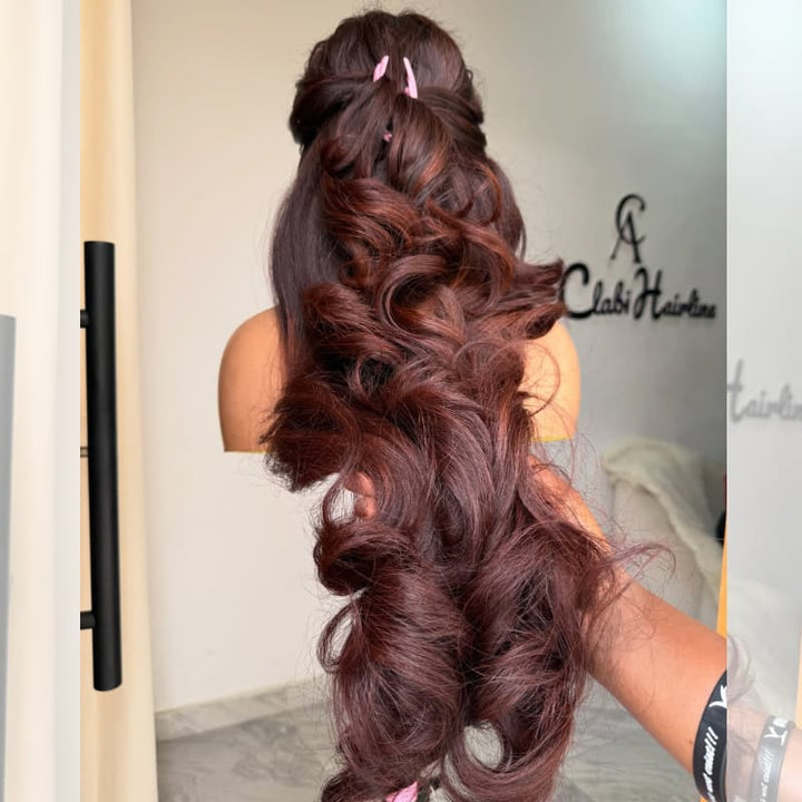 SZC Ombre Black Reddish Brown Wavy 13X4 Lace Front Human Hair Wigs 250 300 Density
