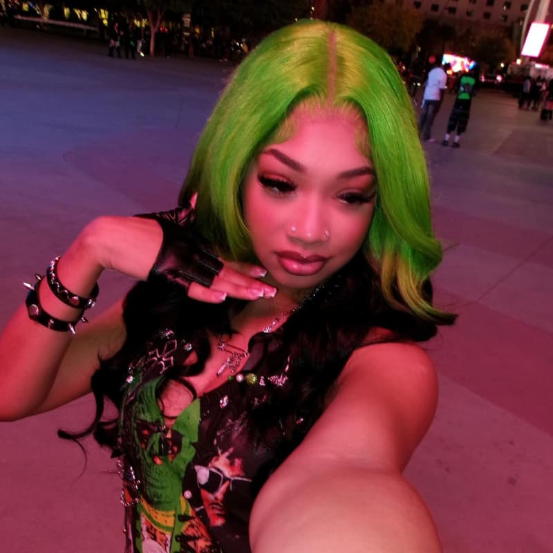 SZC Ombre Green Black 13x4 Lace Front Virgin Human Hair Wigs 200 Density