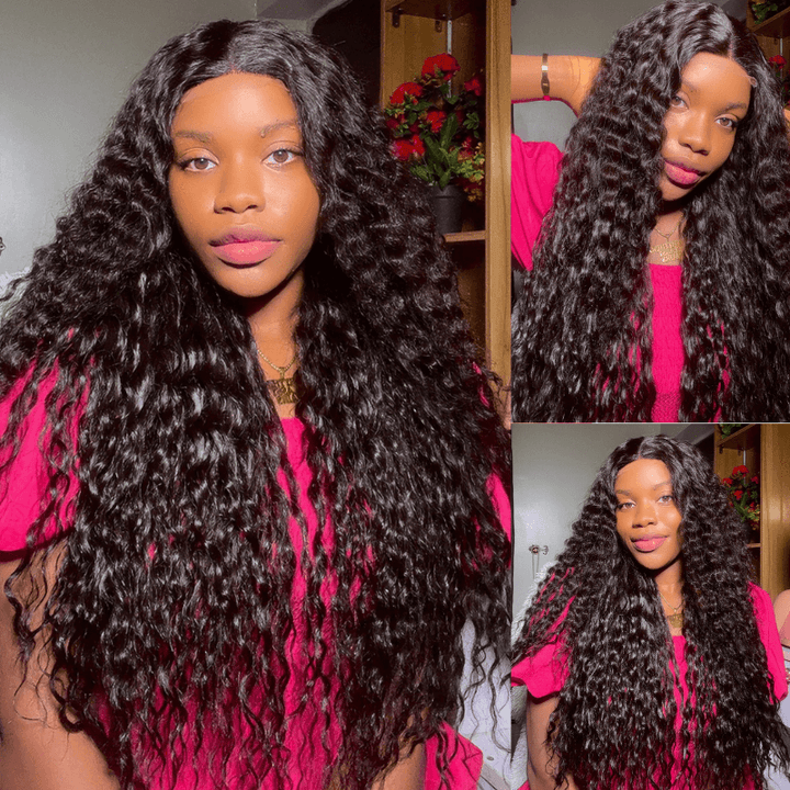 SZC 250 300 Density Burmese Curly 13x4 HD Lace Front Human Hair Wigs
