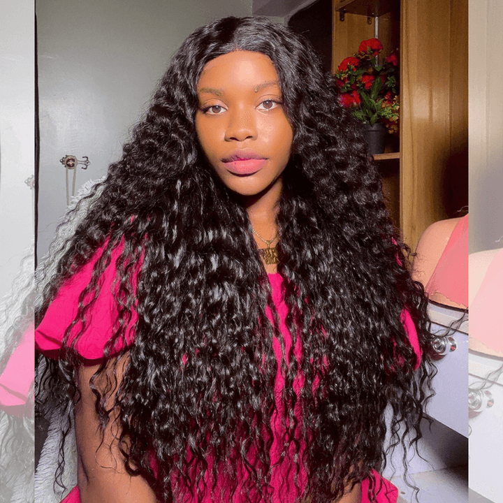 SZC 250 300 Density Burmese Curly 13x4 HD Lace Front Human Hair Wigs