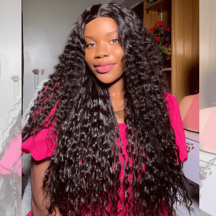 SZC 250 300 Density Burmese Curly 13x4 HD Lace Front Human Hair Wigs
