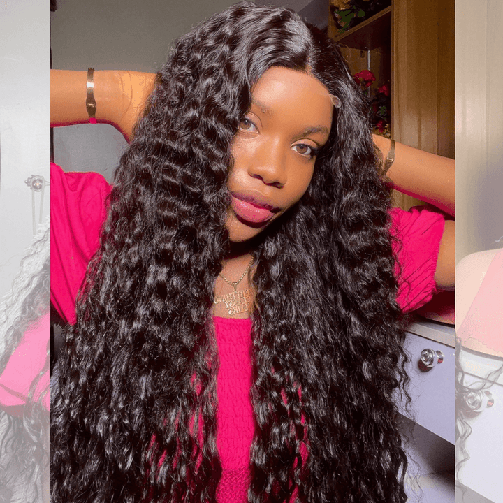 SZC 250 300 Density Burmese Curly 13x4 HD Lace Front Human Hair Wigs