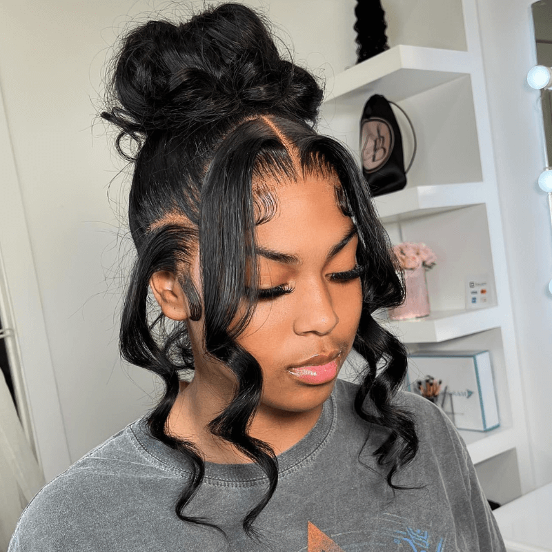 SZC Full Lace Straight Body Deep Wave Burmese Curly Human Hair Wig