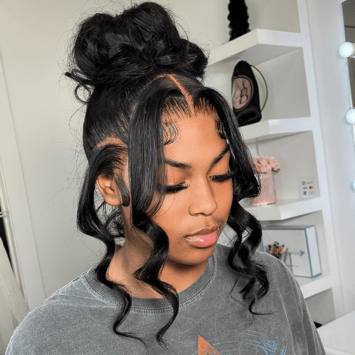 SZC Full Lace Straight Body Deep Wave Burmese Curly Human Hair Wig