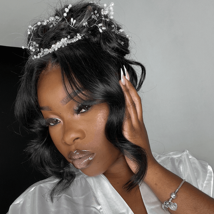 SZC Full Lace Straight Body Deep Wave Burmese Curly Human Hair Wig