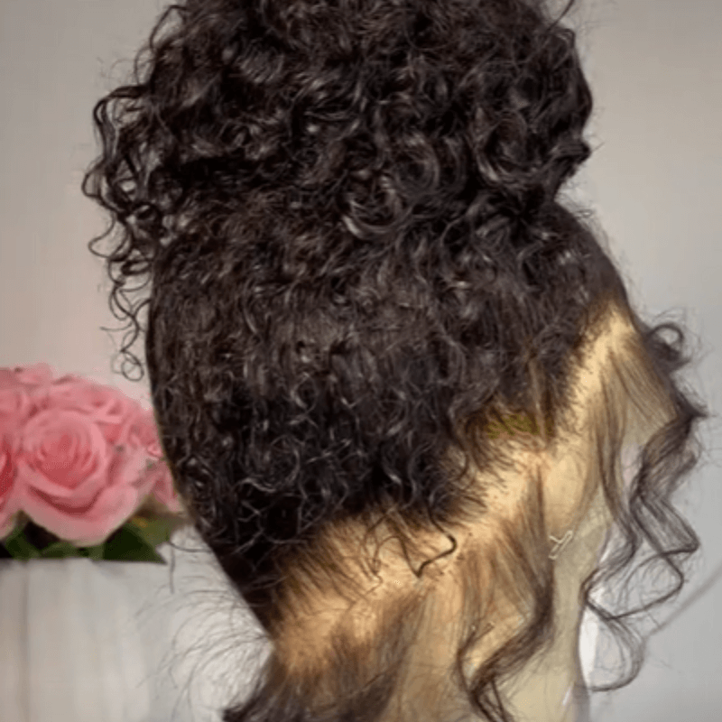 SZC Full Lace Straight Body Deep Wave Burmese Curly Human Hair Wig