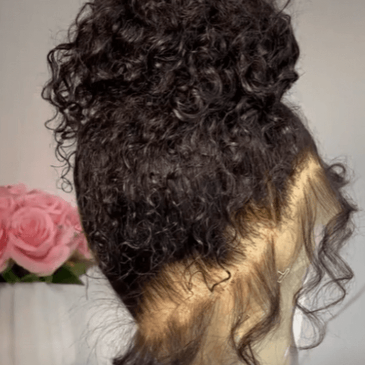 SZC Full Lace Straight Body Deep Wave Burmese Curly Human Hair Wig