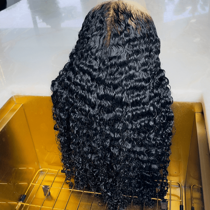 SZC Burmese Curly 13X4 Transparent Lace Front Virgin Human Hair Wigs