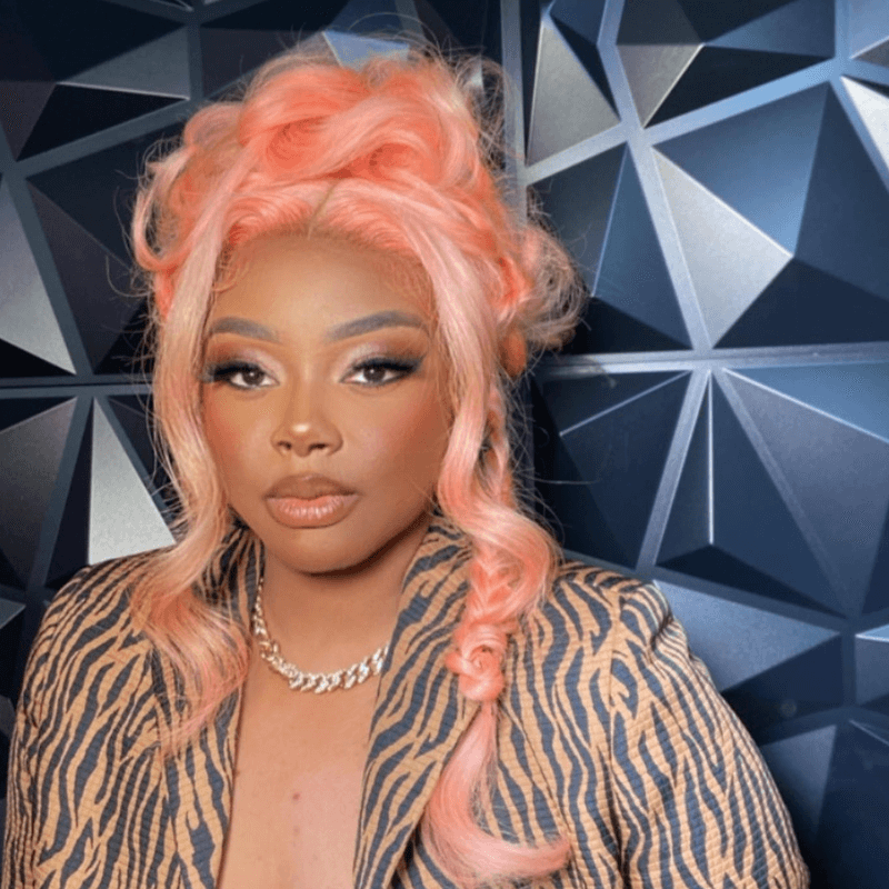 SZC Pink Color Body Wave 13x4 Transparent Lace Front Vrgin Human Hair Wig