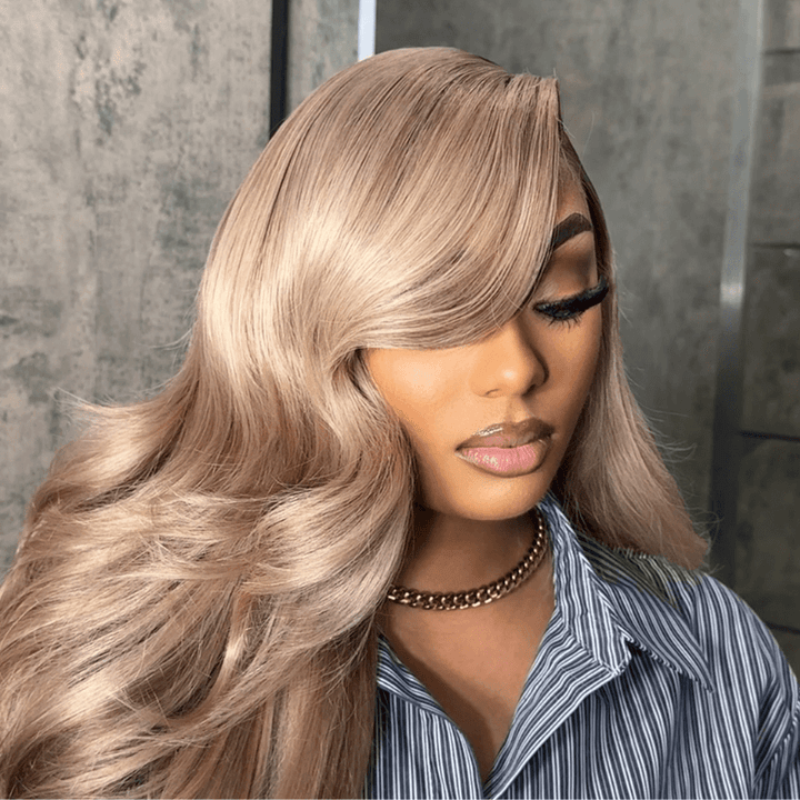 SZC Platinum Ash Blonde 200 Density 13X4 Lace Front Virgin Human Hair Wigs